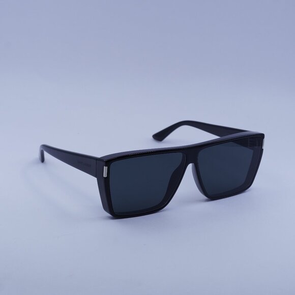 Saint Laurent SL 756 001 Sunglasses Black Square Frame, Dark Grey Lenses - Picture 1 of 10